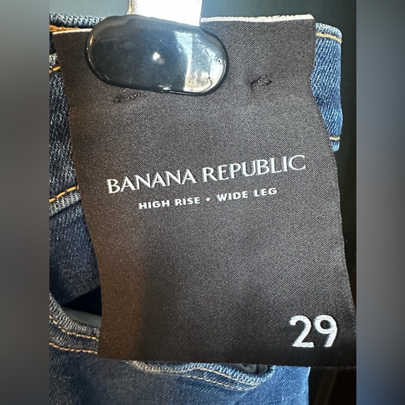 Banana Republic Buttoned Dark Blue Flare Jeans - Picture 6 of 9